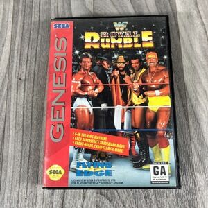 WWF Royal Rumble (Sega Genesis) W/ Game & Case - No Manual - Tested & Works!